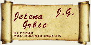 Jelena Grbić vizit kartica